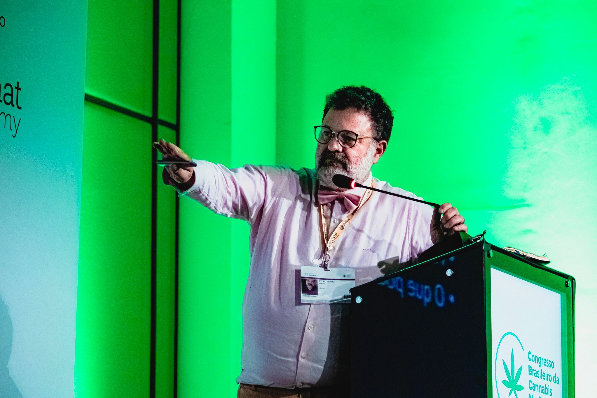 Dr. Pedro Pierro durante o Congresso Brasileiro da Cannabis Medicinal em São Paulo
